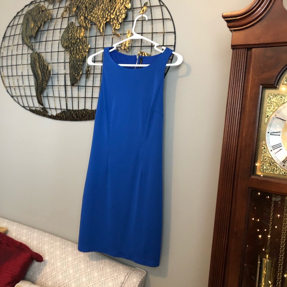 Blue sleeveless dress